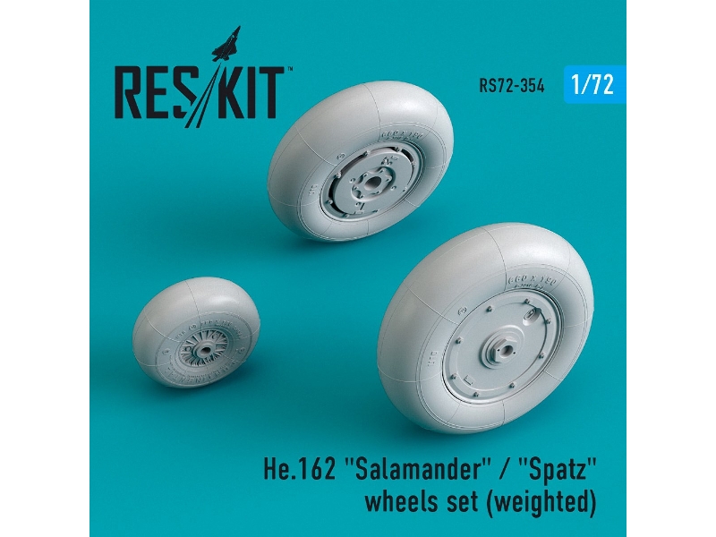 He.162 Salamander / Spatz Wheels Set (Weighted) - zdjęcie 1 He.162 Salamander / Spatz Wheels Set (Weighted) - zdjęcie 1