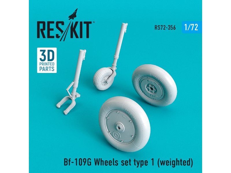 Bf-109g Wheels Set Type 1 (Weighted) - zdjęcie 1