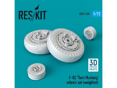 F-82 Twin Mustang Wheels Set (1/72) - zdjęcie 1