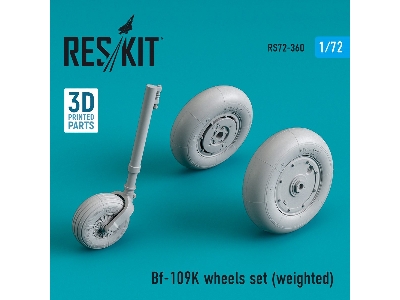 Bf-109k Wheels Set (Weighted) - zdjęcie 1