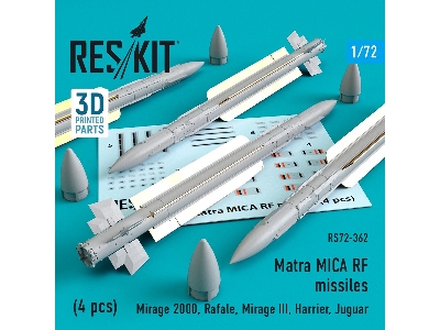 Matra Mica Rf Missiles (4 Pcs) (Mirage 2000, Rafale, Mirage Iii, Harrier, Jaguar) - zdjęcie 1