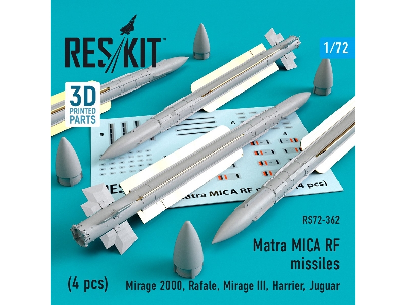 Matra Mica Rf Missiles (4 Pcs) (Mirage 2000, Rafale, Mirage Iii, Harrier, Jaguar) - zdjęcie 1 Matra Mica Rf Missiles (4 Pcs) (Mirage 2000, Rafale, Mirage Iii, Harrier, Jaguar) - zdjęcie 1