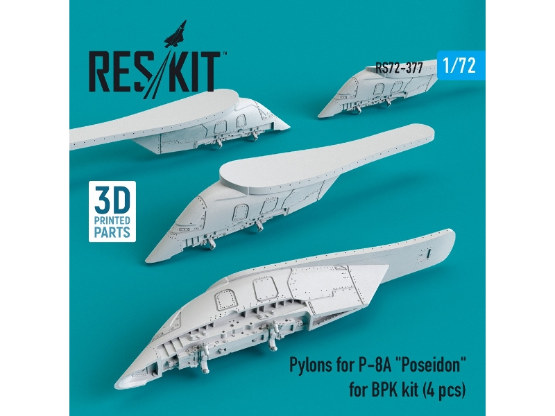 Pylons For P-8a Poseidon For Bpk Kit (4 Pcs) (3d Printing) (1/72) - zdjęcie 1 Pylons For P-8a Poseidon For Bpk Kit (4 Pcs) (3d Printing) (1/72) - zdjęcie 1