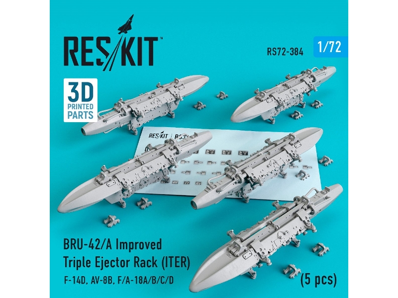 Bru-42/A Improved Triple Ejector Rack Iter 5 Pcs F-14d, Av-8b, F/A-18a/ B/ C/ D - zdjęcie 1 Bru-42/A Improved Triple Ejector Rack Iter 5 Pcs F-14d, Av-8b, F/A-18a/ B/ C/ D - zdjęcie 1