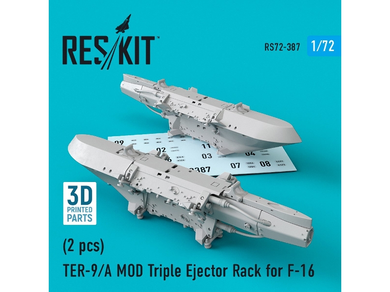 Ter-9/A Mod Triple Ejector Rack For F-16 (2 Pcs) (3d Printing) - zdjęcie 1 Ter-9/A Mod Triple Ejector Rack For F-16 (2 Pcs) (3d Printing) - zdjęcie 1