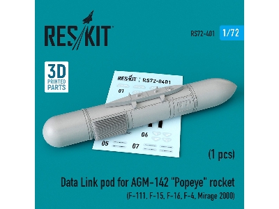 Data Link Pod For Agm-142 Popeye Rocket F-15, F-16, F-4, Mirage 2000, F-111 - zdjęcie 1