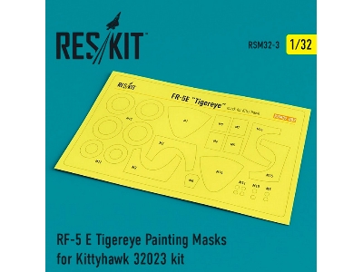 Rf-5 E Tigereye Painting Masks For Kittyhawk 32023 Kit - zdjęcie 1