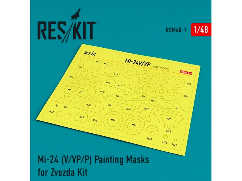 Mi-24 V/ Vp/ P Painting Masks For Zvezda Kit - zdjęcie 1 Mi-24 V/ Vp/ P Painting Masks For Zvezda Kit - zdjęcie 1