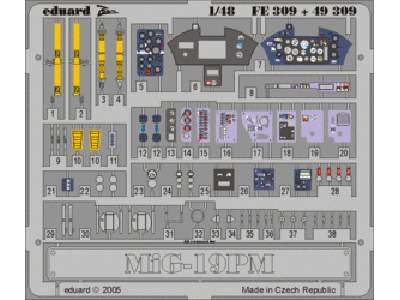  MiG-19PM 1/48 - Trumpeter - blaszki - zdjęcie 1