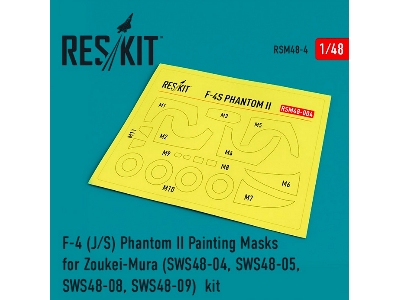 F-4 (J/S) Phantom Ii Painting Masks For Zoukei-mura Sws48-04, Sws48-05, Sws48-08, Sws48-09 Kit - zdjęcie 1