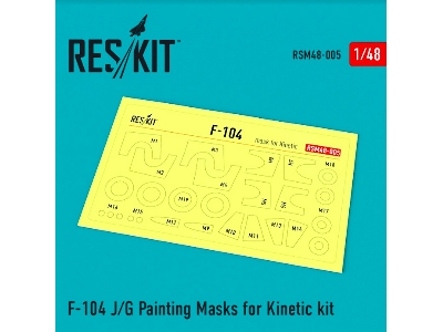 F-104 J/G Painting Masks For Kinetic Kit - zdjęcie 1