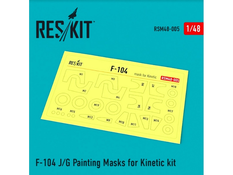 F-104 J/G Painting Masks For Kinetic Kit - zdjęcie 1 F-104 J/G Painting Masks For Kinetic Kit - zdjęcie 1