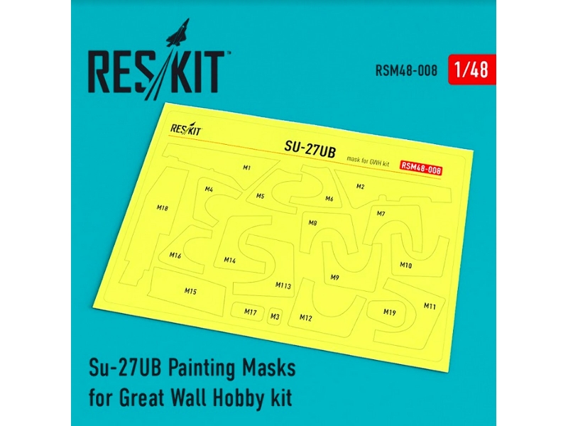 Su-27ub Painting Masks For Great Wall Hobby Kit - zdjęcie 1 Su-27ub Painting Masks For Great Wall Hobby Kit - zdjęcie 1