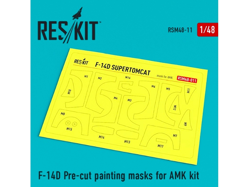 F-14d Pre-cut Painting Masks For Amk Kit - zdjęcie 1