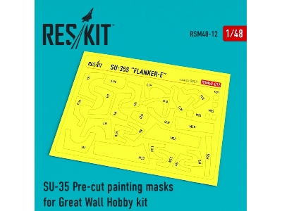 Su-35 Pre-cut Painting Masks For Great Wall Hobby Kit - zdjęcie 1