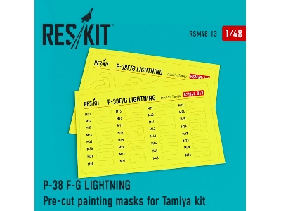 P-38 F/ G Lightning Pre-cut Painting Masks For Tamiya Kit - zdjęcie 1