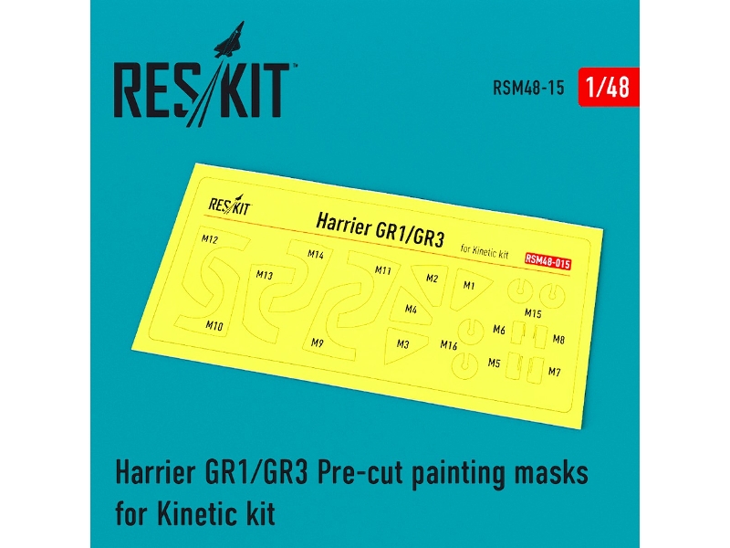 Harrier Gr1/ Gr3 Pre-cut Painting Masks - zdjęcie 1 Harrier Gr1/ Gr3 Pre-cut Painting Masks - zdjęcie 1