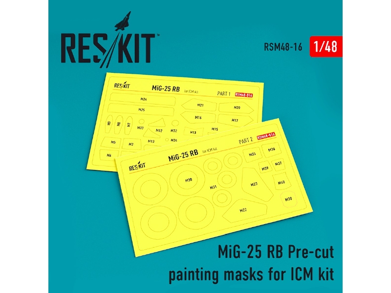 Mig-25 Rb Pre-cut Painting Masks - zdjęcie 1 Mig-25 Rb Pre-cut Painting Masks - zdjęcie 1