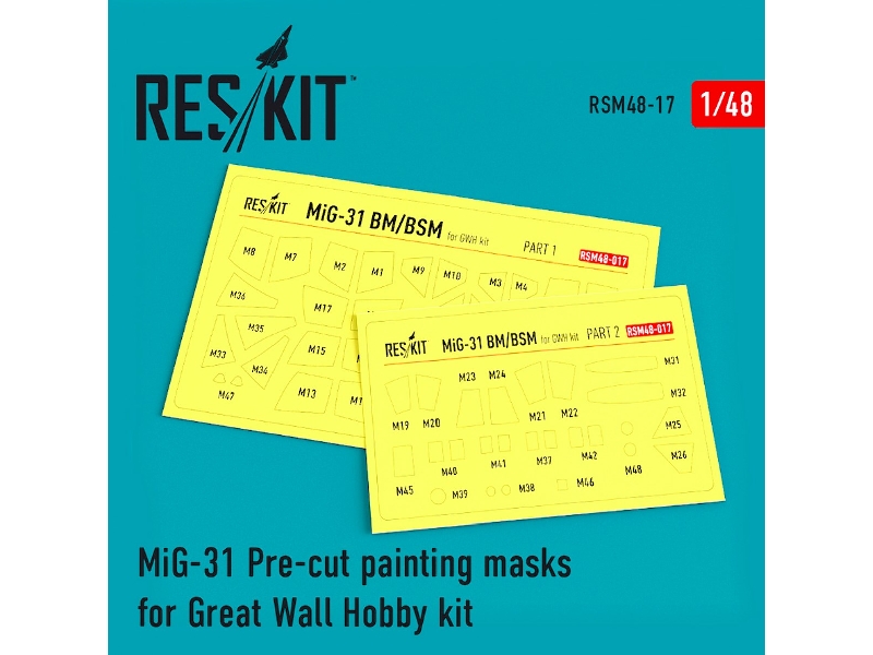 Mig-31 Pre-cut Painting Masks - zdjęcie 1 Mig-31 Pre-cut Painting Masks - zdjęcie 1