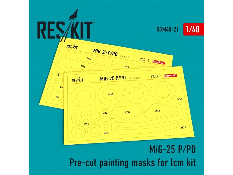 Mig-25 P/Pd Pre-cut Painting Masks - zdjęcie 1 Mig-25 P/Pd Pre-cut Painting Masks - zdjęcie 1