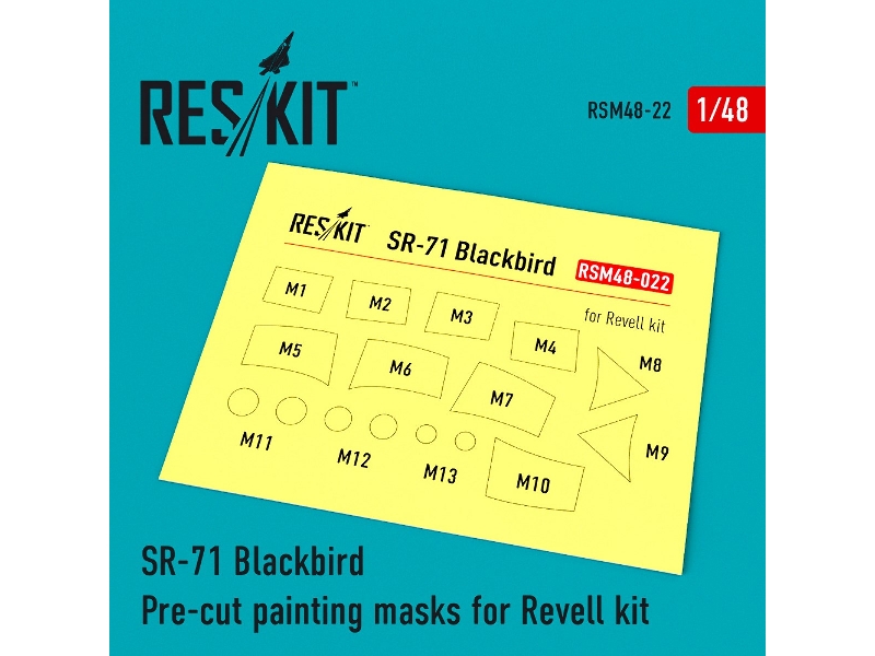 Sr-71 Blackbird Pre-cut Painting Masks For Revell Kit - zdjęcie 1 Sr-71 Blackbird Pre-cut Painting Masks For Revell Kit - zdjęcie 1