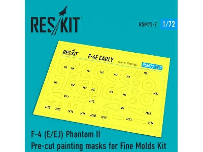 F-4 E/ Ej Phantom Ii Pre-cut Painting Masks For Fine Molds Kit - zdjęcie 1