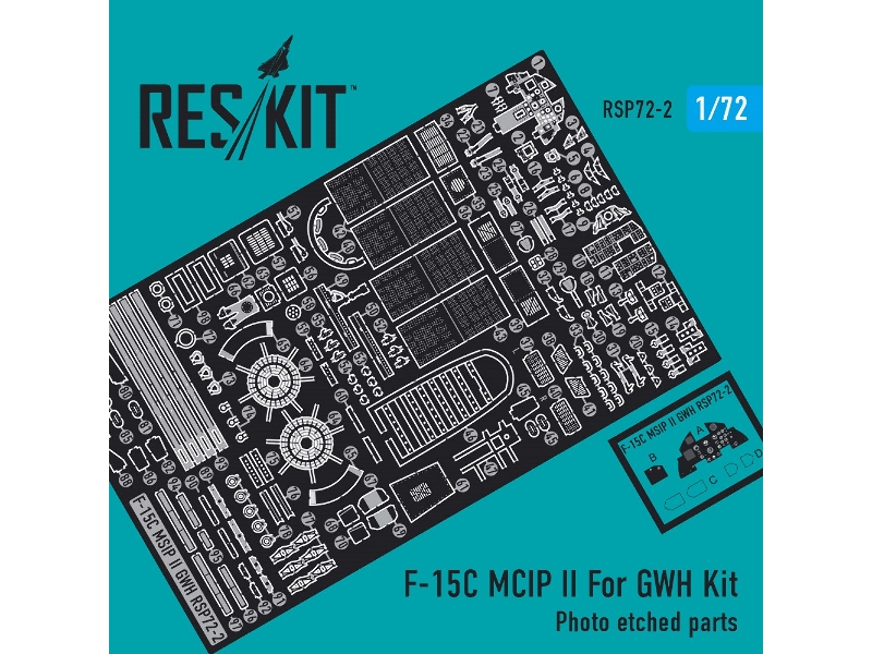 F-15c Mcip Ll For Gwh Kit (Photo Etched Parts 1/72) - zdjęcie 1 F-15c Mcip Ll For Gwh Kit (Photo Etched Parts 1/72) - zdjęcie 1