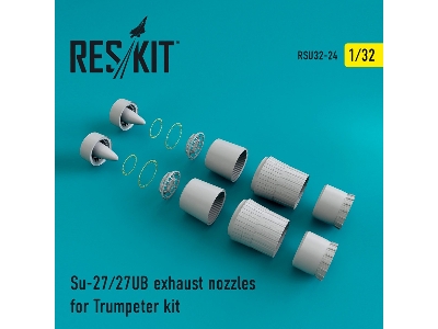 Su-27/27ub Exhaust Nozzles For Trumpeter Kit - zdjęcie 1