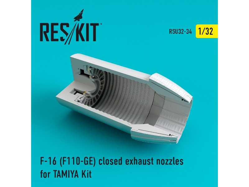 F-16 (F110-ge) Closed Exhaust Nozzles For Tamiya Kit - zdjęcie 1