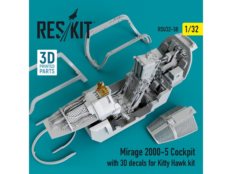 Mirage-2000-5 Cockpit With 3d Decals For Kitty Hawk Kit - zdjęcie 1 Mirage-2000-5 Cockpit With 3d Decals For Kitty Hawk Kit - zdjęcie 1