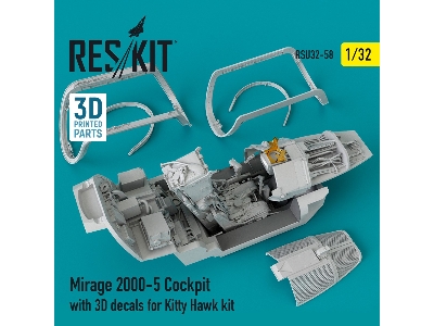 Mirage-2000-5 Cockpit With 3d Decals For Kitty Hawk Kit - zdjęcie 2