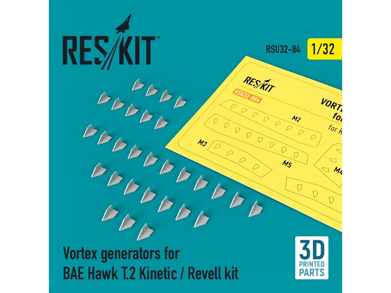 Vortex Generators For Bae Hawk T.2 Kinetic / Revell Kit - zdjęcie 1 Vortex Generators For Bae Hawk T.2 Kinetic / Revell Kit - zdjęcie 1