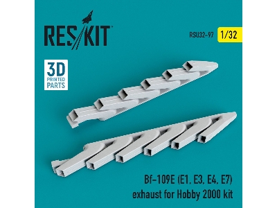 Bf-109e (E1, E3, E4, E7) Exhaust For Hobby 2000 Kit - zdjęcie 1