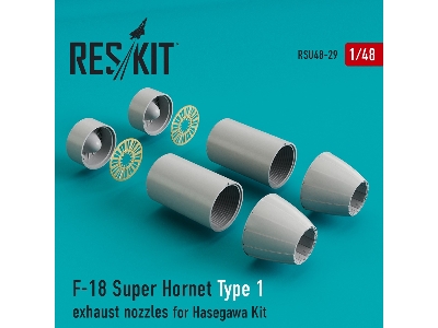 F-18 Super Hornet Type 1 Exhaust Nozzles For Hasegawa Kit - zdjęcie 1