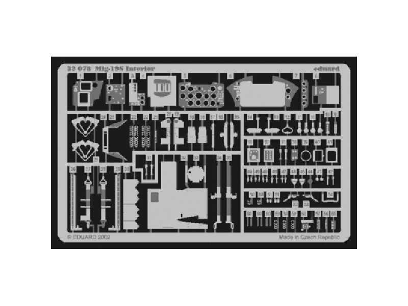 MiG-19S interior 1/32 - Trumpeter - blaszki - zdjęcie 1 MiG-19S interior 1/32 - Trumpeter - blaszki - zdjęcie 1