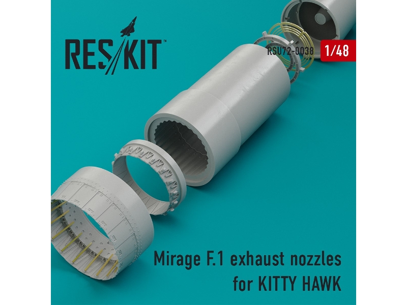 Mirage F.1 Exhaust Nozzles For Kitty Hawk Kit - zdjęcie 1 Mirage F.1 Exhaust Nozzles For Kitty Hawk Kit - zdjęcie 1