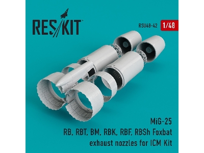 Mig-25 Rb, Rbt, Bm, Rbk, Rbf, Rbsh Foxbat Exhaust Nozzles For Icm Kit - zdjęcie 1