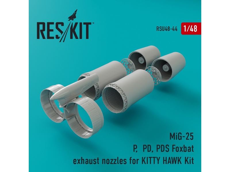Mig-25 P, Pd, Pds Foxbat Exhaust Nozzles For Kitty Hawk Kit - zdjęcie 1 Mig-25 P, Pd, Pds Foxbat Exhaust Nozzles For Kitty Hawk Kit - zdjęcie 1