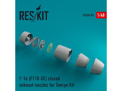 F-16 (F110-ge) Closed Exhaust Nozzles For Tamiya Kit - zdjęcie 1