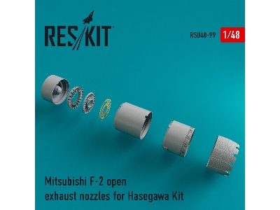 Mitsubishi F-2 Open Exhaust Nozzles For Hasegawa Kit - zdjęcie 1