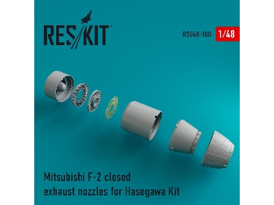 Mitsubishi F-2 Closed Exhaust Nozzles For Hasegawa Kit - zdjęcie 1