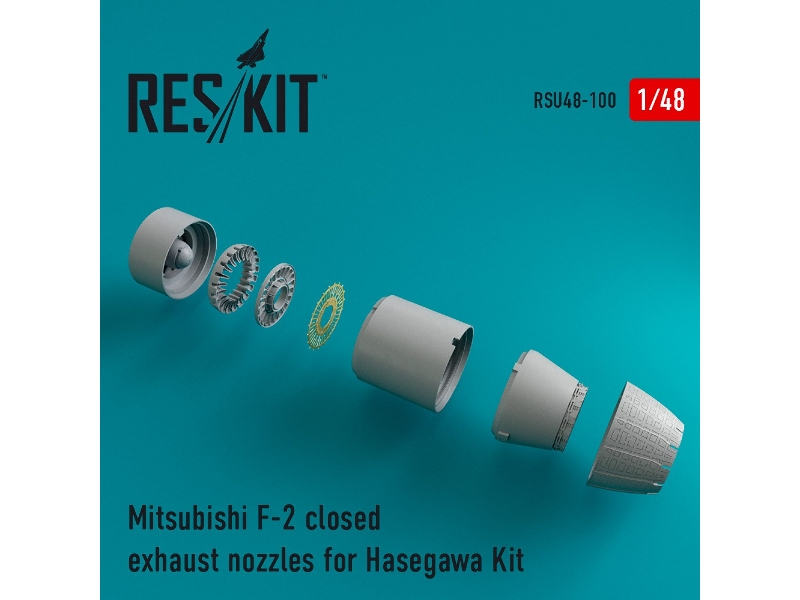 Mitsubishi F-2 Closed Exhaust Nozzles For Hasegawa Kit - zdjęcie 1 Mitsubishi F-2 Closed Exhaust Nozzles For Hasegawa Kit - zdjęcie 1