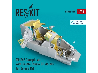Mi-24 (V) Cockpit Set With Quinta Studio 3d Decals For Zvezda Kit - zdjęcie 1