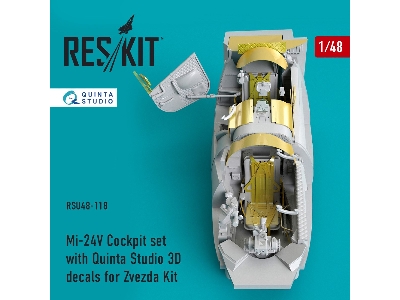 Mi-24 (V) Cockpit Set With Quinta Studio 3d Decals For Zvezda Kit - zdjęcie 2