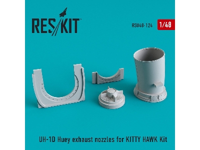 Uh-1d Huey Exhaust Nozzles For Kitty Hawk Kit - zdjęcie 1