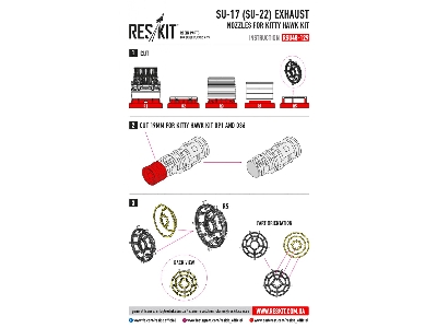 Su-17 Su-22 Exhaust Nozzles For Kitty Hawk Kit - zdjęcie 2