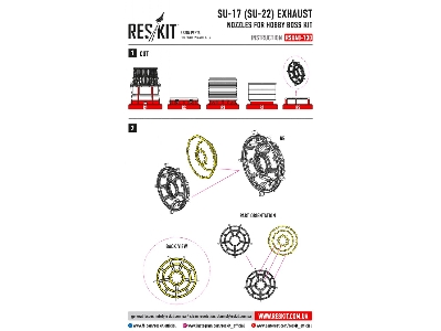 Su-17 Su-22 Exhaust Nozzles For Hobby Boss Kit - zdjęcie 2