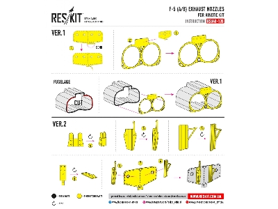 F-5 A/ B Exhaust Nozzles For Kinetic Kit - zdjęcie 2