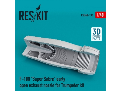 F-100 Super Sabre Early Open Exhaust Nozzle For Trumpeter Kit - zdjęcie 1