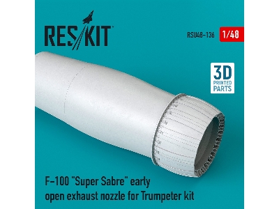 F-100 Super Sabre Early Open Exhaust Nozzle For Trumpeter Kit - zdjęcie 2